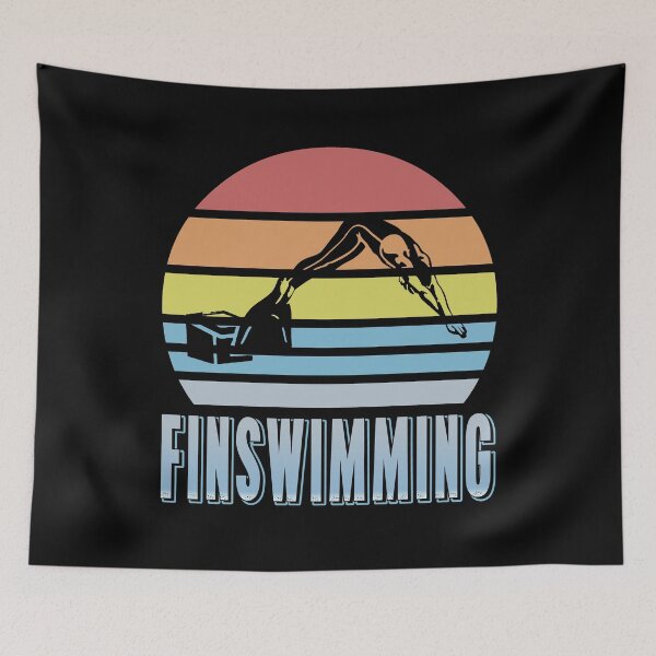 Item preview, Retro Vintage Finswimming Finswimmer designed and sold by NeXore.