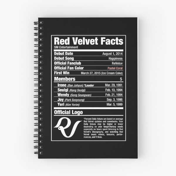 Item preview, Red Velvet Kpop Nutritional Facts 2 designed and sold by skeletonvenus.