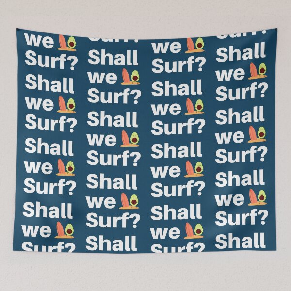 Item preview, Shall We Surf - Funny Avocado Surfer designed and sold by bonfimarts.