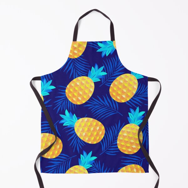 Item preview, Pineapples on Bright Blue Tropical Background designed and sold by pugmom4.