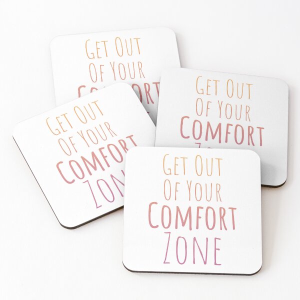Item preview, Get Out Of Your Comfort Zone - Colorful Text on White designed and sold by TheMajesticGoat.
