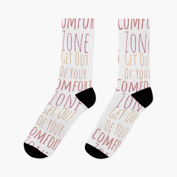 Item preview, Get Out Of Your Comfort Zone - Colorful Text on White designed and sold by TheMajesticGoat.