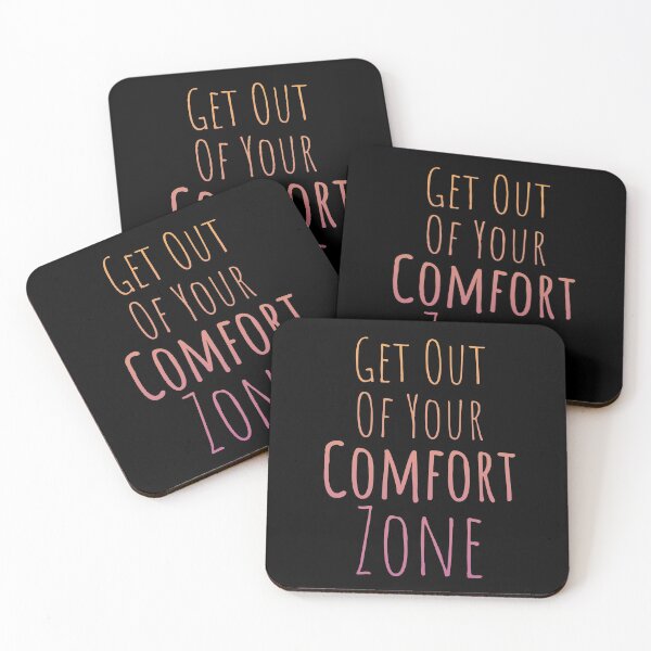 Item preview, Get Out Of Your Comfort Zone - Colorful Text on Black designed and sold by TheMajesticGoat.