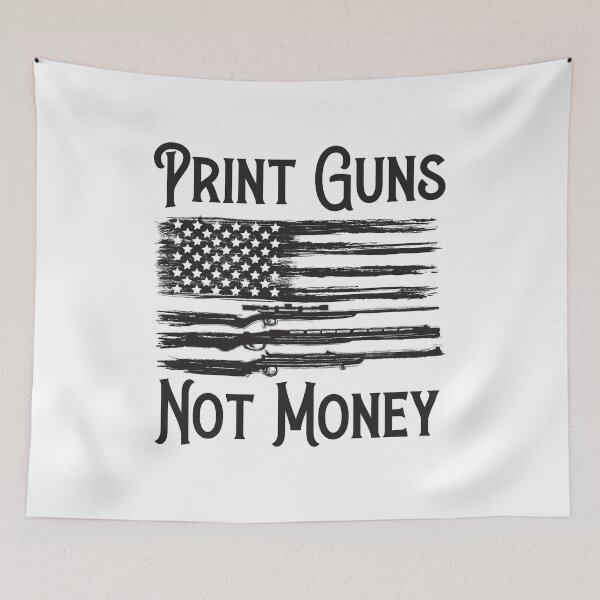 Item preview, Print Guns Not Money - American Flag designed and sold by Desandu.