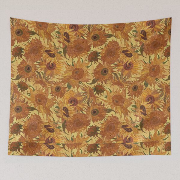 Item preview, Van Gogh Sunflowers saffron orange yellow  designed and sold by Delinda Graphic Studio.