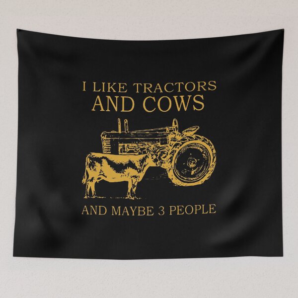 Item preview, I LIKE TRACTORS AND COWS AND MAYBE 3 PEOPLE designed and sold by Emanuel48473.