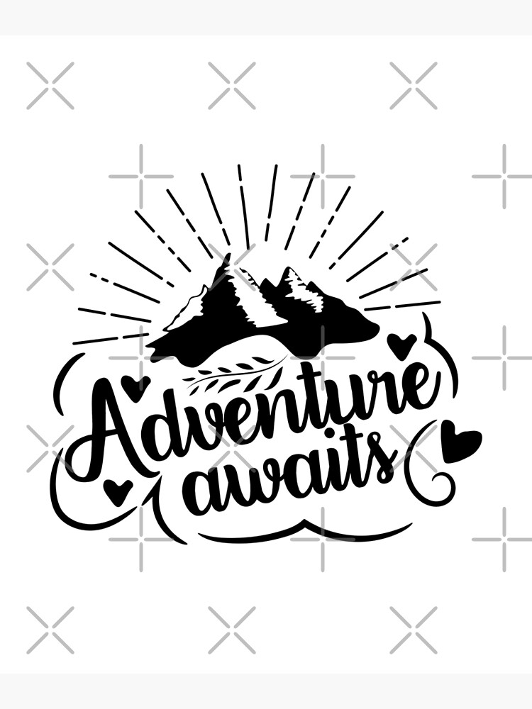 Discover Cool Adventure Awaits Premium Matte Vertical Poster