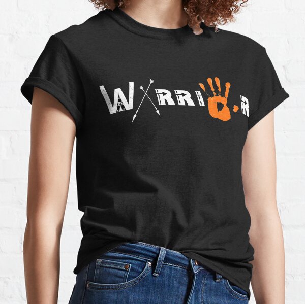 Indigenous Warrior Orange Handpring Classic T-Shirt