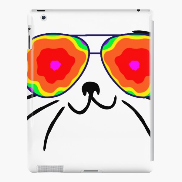 cat headphone listen music sticker iPad Case & Skin for Sale by MIN Anders