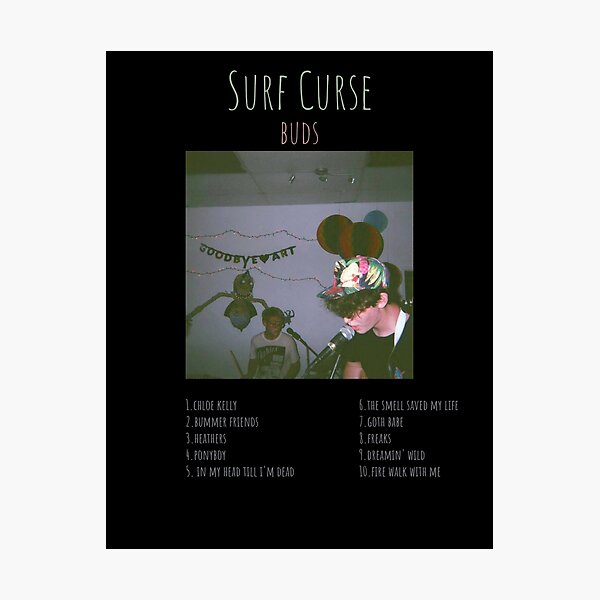 Surf Curse - Buds - Album TRACKLIST Logo Photographic Print