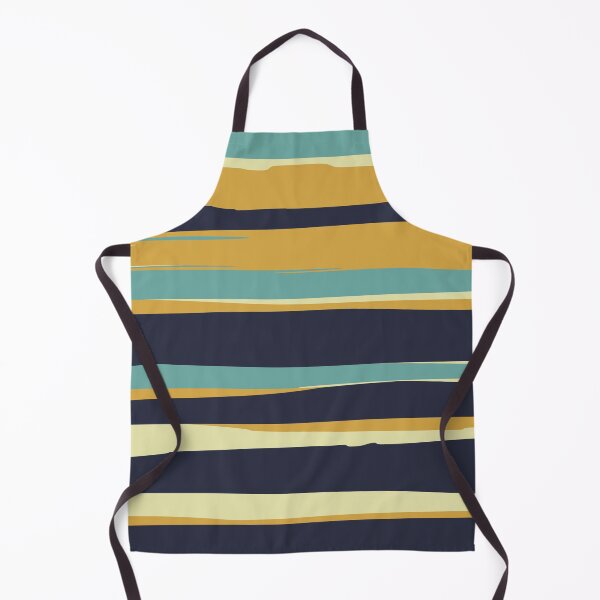 Artikelvorschau, Stripes Abstract, Yellow, Teal, Navy Blue entworfen und verkauft von meggydesigns.
