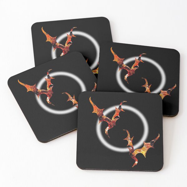Item preview, Crying Volcano abstract eclipse moon bats  designed and sold by TitaCris.