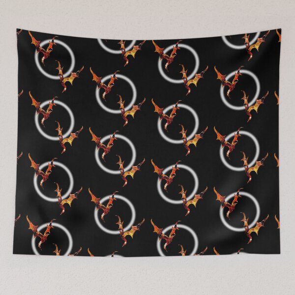 Item preview, Crying Volcano abstract eclipse moon bats  designed and sold by TitaCris.