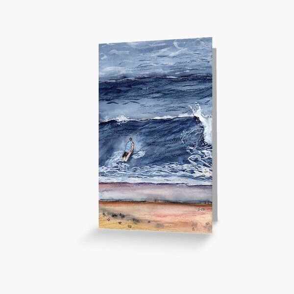 Item preview, Surfing Mixed Media Art Painting designed and sold by Sandra Connelly.