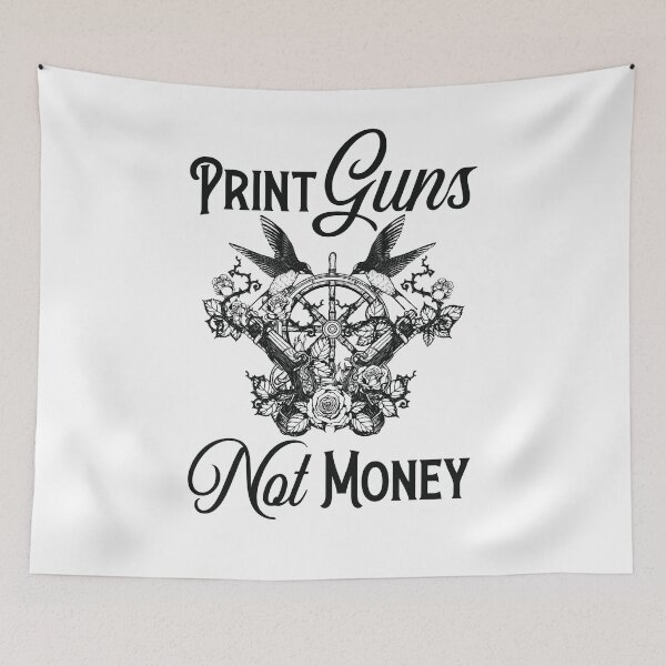 Item preview, Print Guns Not Money - Roses with guns  designed and sold by Desandu.