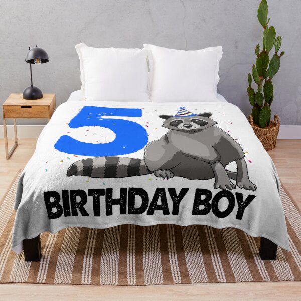 Item preview, Birthday Boy 5 Raccoon designed and sold by Bendthetrend.