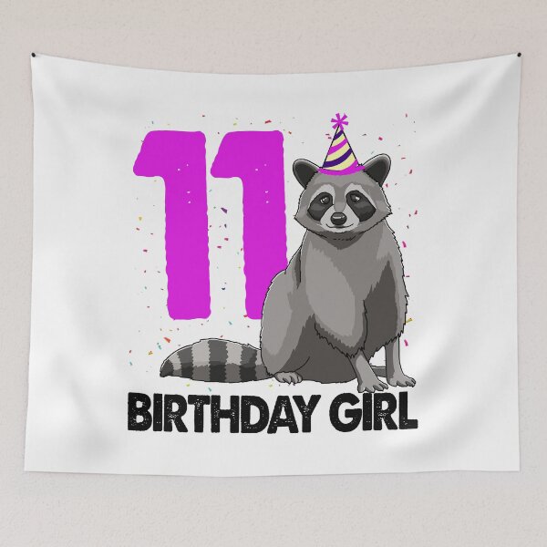 Item preview, Birthday Girl 11 Raccoon designed and sold by Bendthetrend.