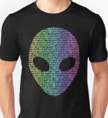 Coloured Alien Typograph Unisex T-Shirt