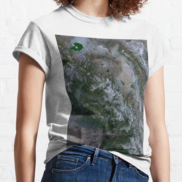 Yosemite National Park and Sierra Nevada Mountains California Satellite Image Classic T-Shirt