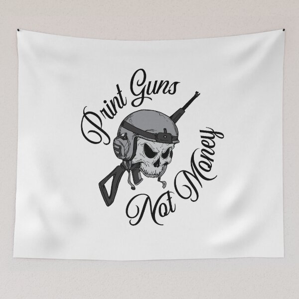 Item preview, Print Guns Not Money - Skull Army designed and sold by Desandu.