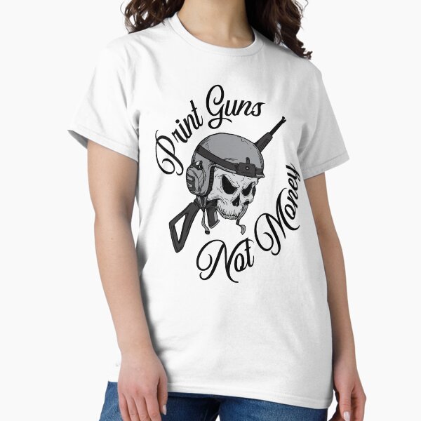Item preview, Print Guns Not Money - Skull Army designed and sold by Desandu.