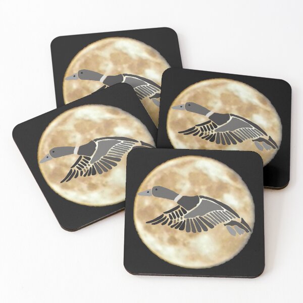Item preview, Funny Mallard Duck in Flight and Moon designed and sold by Nature's Fancy.