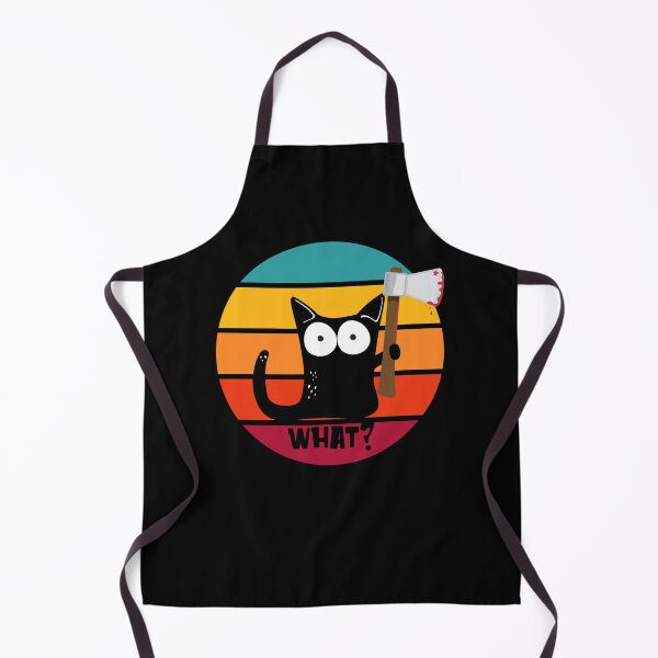 Item preview, Funny Cat What? Cat with Axe Murderous Vintage What Cat designed and sold by enjoytheshirt.
