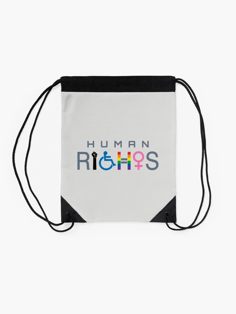 Alternate view of Human Rights Drawstring Bag