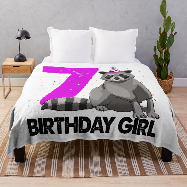 Item preview, Birthday Girl 7 Raccoon designed and sold by Bendthetrend.
