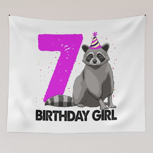 Item preview, Birthday Girl 7 Raccoon designed and sold by Bendthetrend.