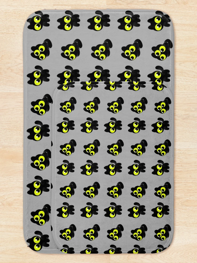 Thumbnail 5 of 6, Bath Mat, Spooky black cats designed and sold by RaspberryMoon.