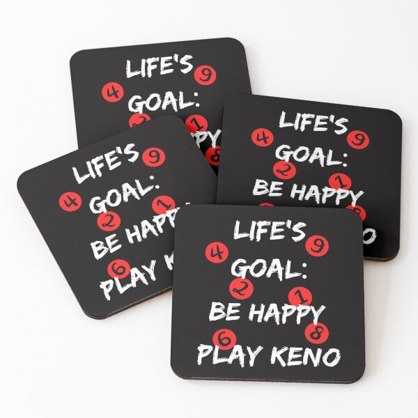 Item preview, Lifes Goal Be Happy Play Keno designed and sold by SloganExpress.