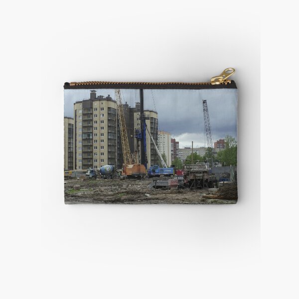 Item preview, construction machinery against of newly built residential buildings  designed and sold by mrivserg.