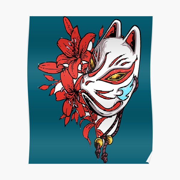 Japanese Fox Mask Poster