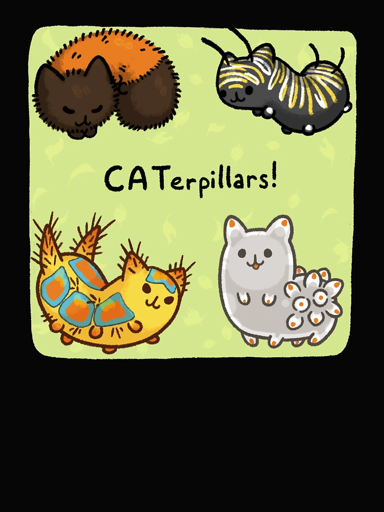 Thumbnail 4 of 4, Boxy T-Shirt, CAT-erpillars designed and sold by RaspberryMoon.