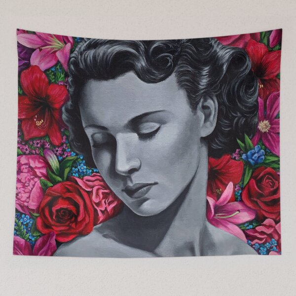 Aperçu de l'œuvre la douleur exquise - fille en fleurs créée et vendue par evanartt.
