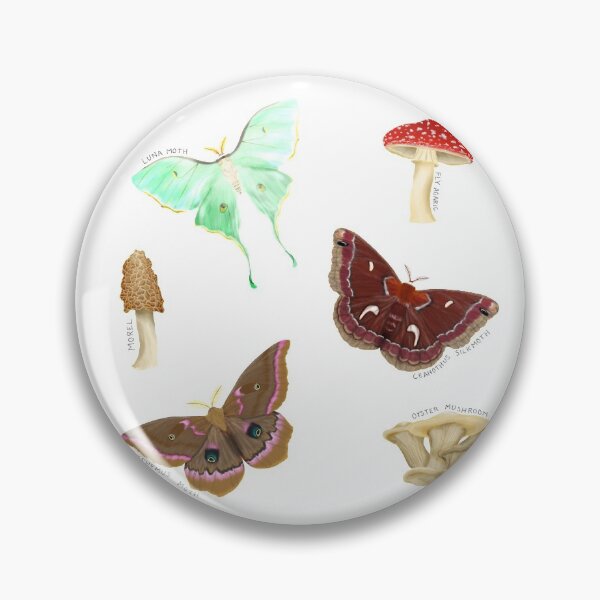 Item preview, Mushrooms and Moths designed and sold by Fernheart Designs.