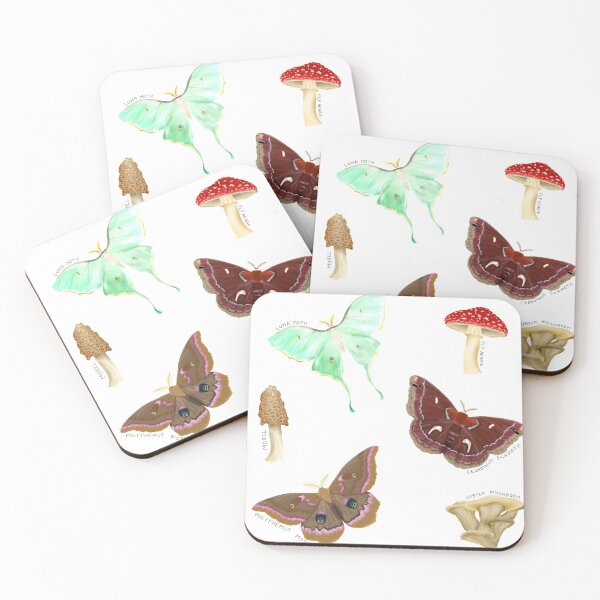 Item preview, Mushrooms and Moths designed and sold by Fernheart Designs.