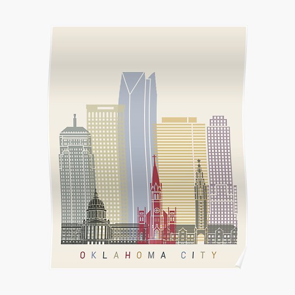Oklahoma City skyline poster Poster