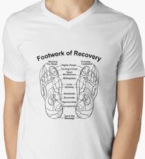 Footwork der Erholung T-Shirt mit V-Ausschnitt für Männer