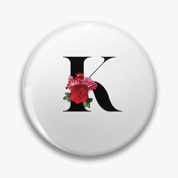 Item preview,  Black Floral Letter K | English Alphabet Series  designed and sold by BYNANA80.