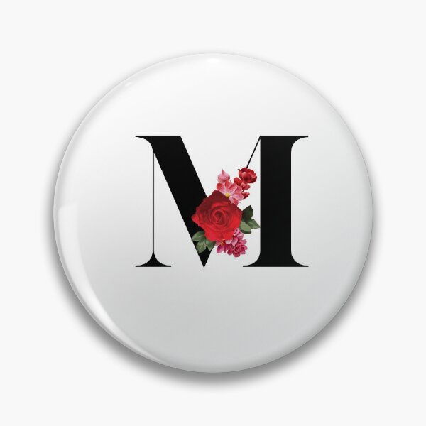 Item preview,  Black Floral Letter M | English Alphabet Series  designed and sold by BYNANA80.