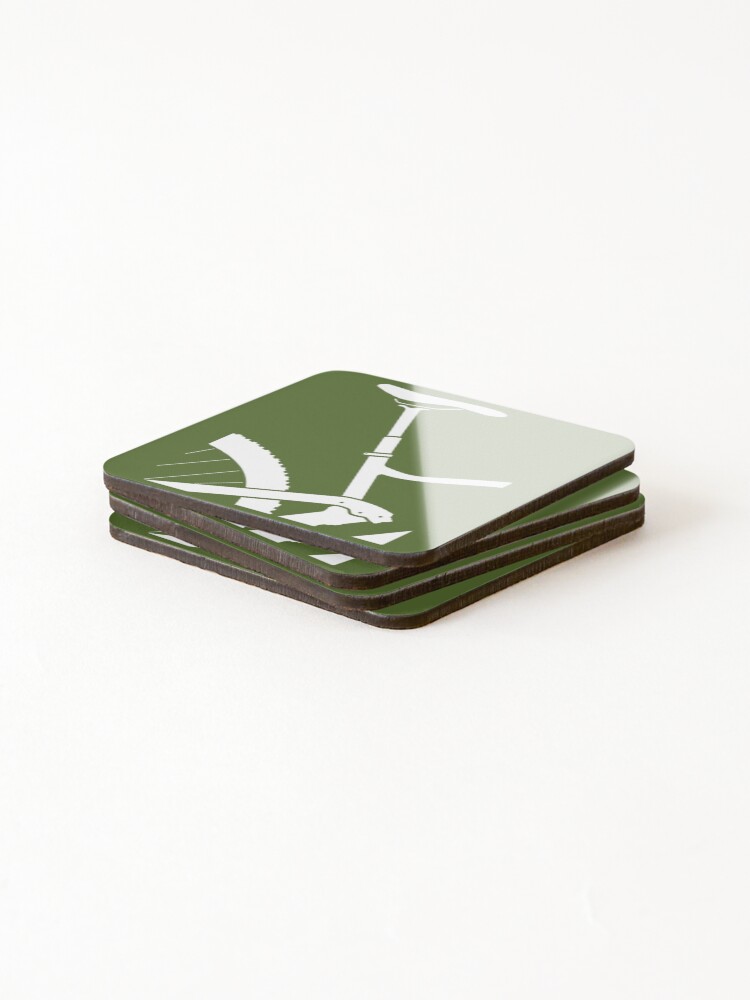 Thumbnail 4 of 5, Coasters (Set of 4), White Mountainbike Rear View designed and sold by RabeDesigns.