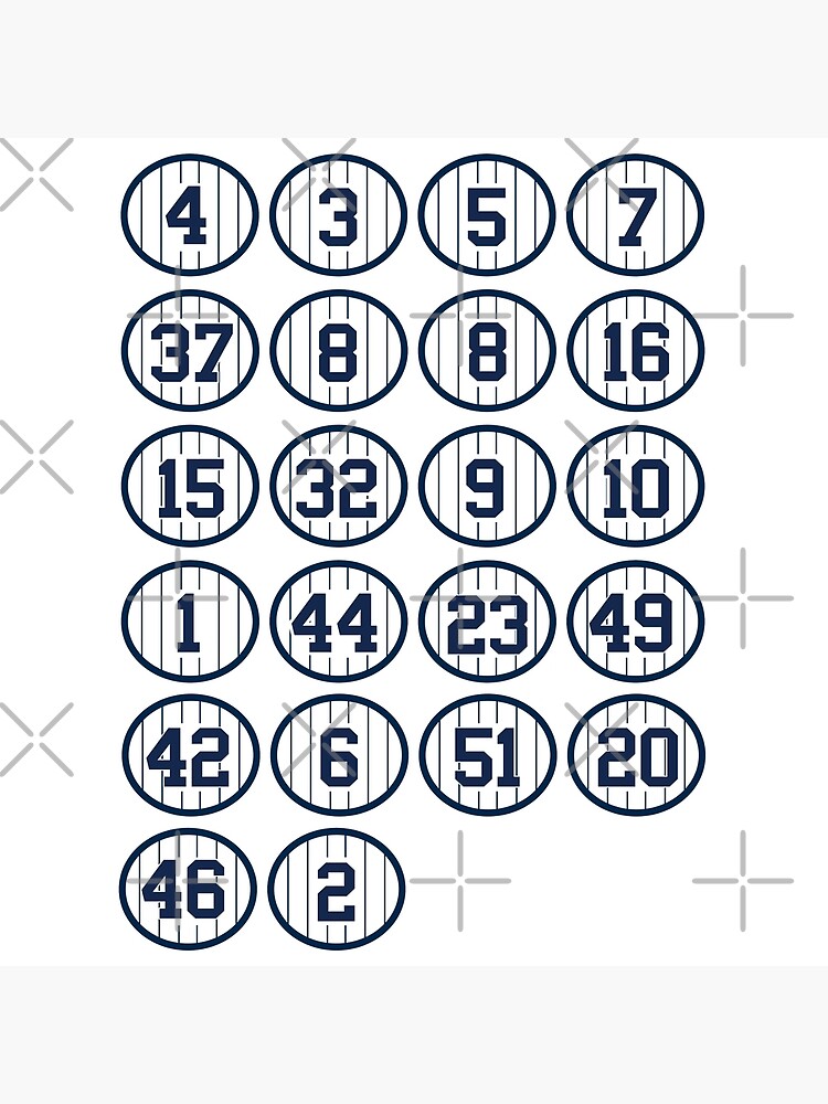 Baseball - Yankees Retired Numbers - Mariano Rivera Sticker for Sale by  DaSportsMachine