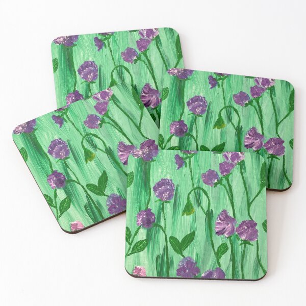 Item preview, Sweetpeas in a green background  designed and sold by Ruth Breen Artwork .