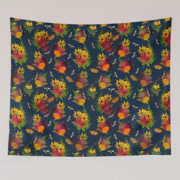 Item preview, Dark Blue Autumn Botanical  designed and sold by Nora Sawyer.