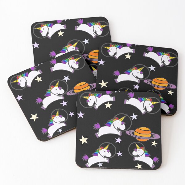 Item preview, Funny Unicorn Astronauts in Space Cartoon designed and sold by Nature's Fancy.
