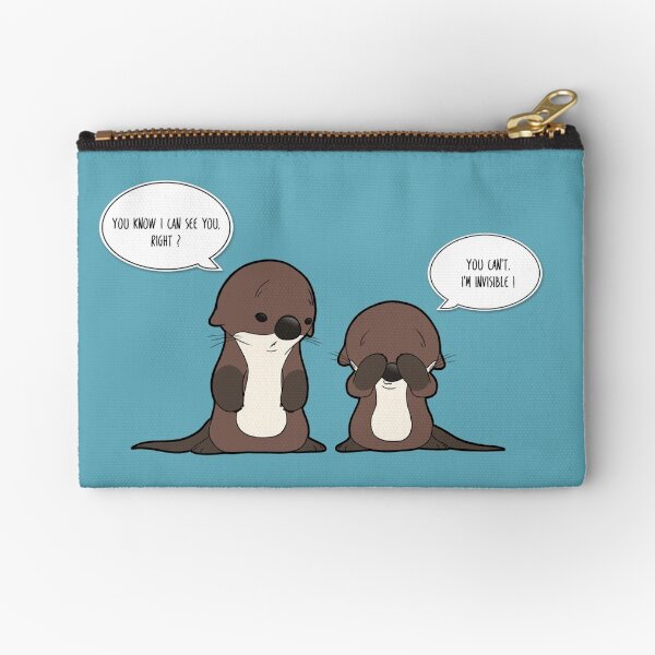 Invisible Otter Zipper Pouch