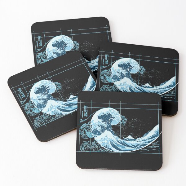 Item preview, Hokusai Meets Fibonacci, Blue designed and sold by SymbolGrafix.