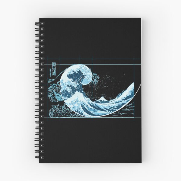 Item preview, Hokusai Meets Fibonacci, Blue designed and sold by SymbolGrafix.